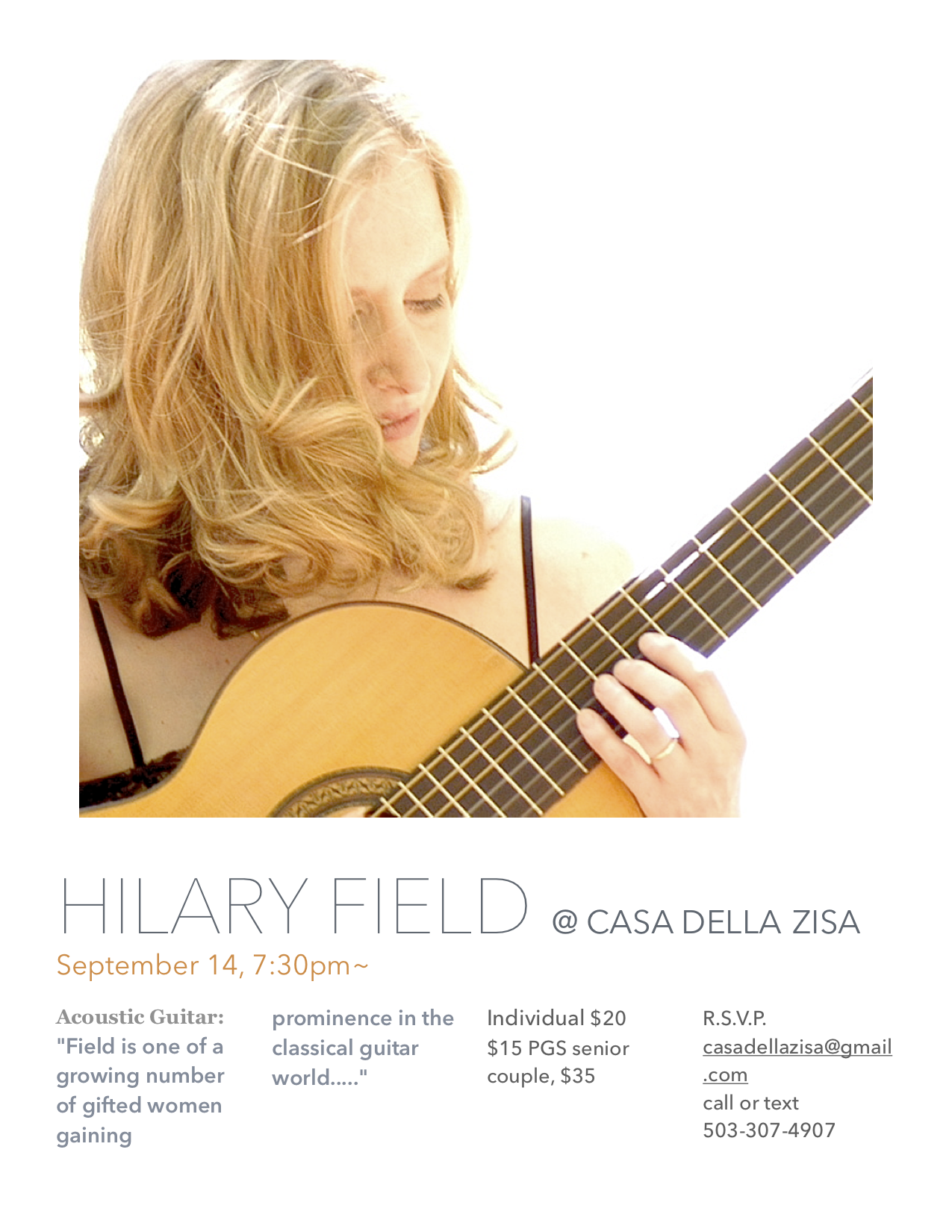 Casa Della Zisa Presents Hillary Field – Dr. Peter Joseph Zisa